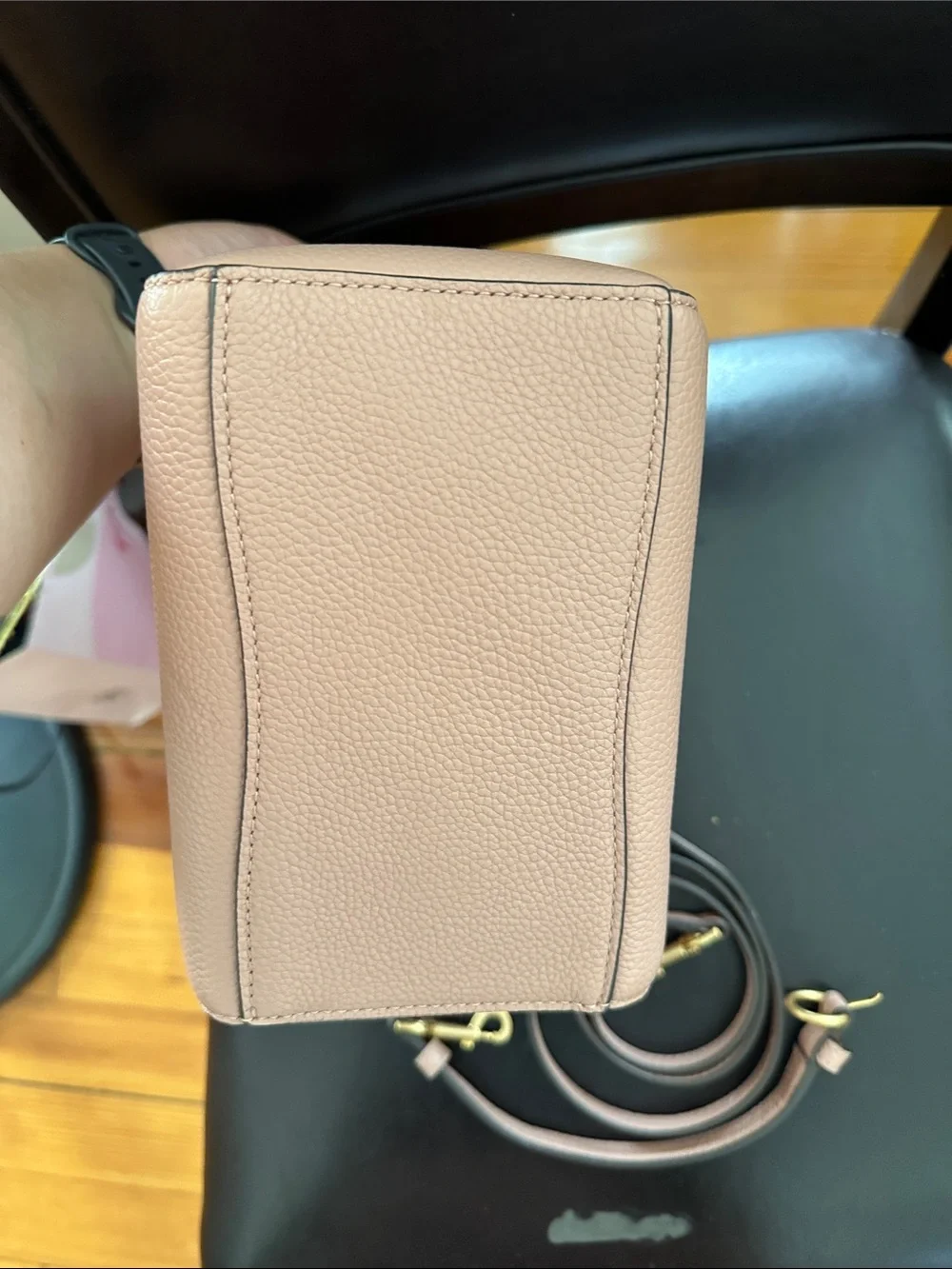 Tory Burch Pink Pebbled McGraw mini Bucket Bag